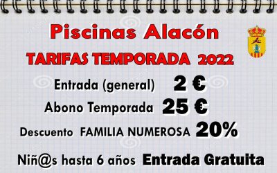 TARIFAS PISCINAS__TEMPORADA 2022